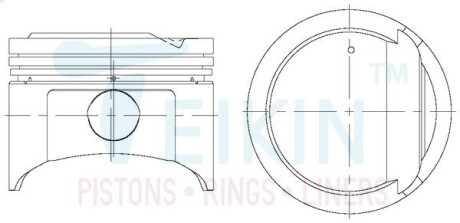 51120STD Поршень із пальцем STD (к-кт на двигун) Hyundai G4DR-BETA-J2-II TEIKIN 51120-STD TEIKIN підбір по vin на Brocar