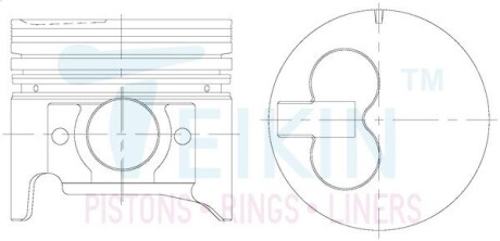 46276050 Поршень із пальцем +0.50мм (к-кт на двигун) Toyota 1,5D (1N) TEIKIN 46276-050 TEIKIN підбір по vin на Brocar