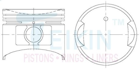 44611STD Поршень із пальцем STD (к-кт на двигун) Nissan 1,3L (E13) TEIKIN 44611-STD TEIKIN підбір по vin на Brocar