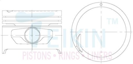 51104STD Поршень із пальцем STD (к-кт на двигун) G4EK - ALPHA - F1 TEIKIN 51104-STD TEIKIN підбір по vin на Brocar