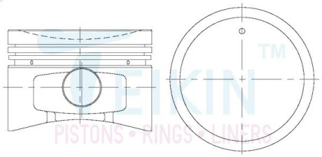 44610050 Поршень із пальцем +0.50мм (к-кт на двигун) GA15DS TEIKIN 44610-050 TEIKIN подбор по vin на Brocar