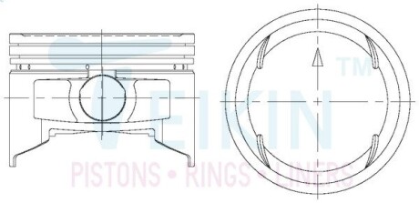 43667STD Поршень із пальцем STD (к-кт на двигун) 6G72-IV TEIKIN 43667-STD TEIKIN підбір по vin на Brocar