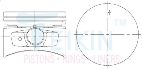 44327STD Поршень із пальцем STD (к-кт на двигун) CG10DE TEIKIN 44327-STD TEIKIN підбір по vin на Brocar