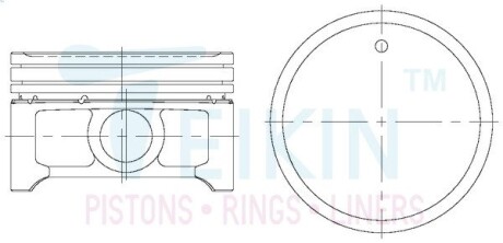 43288STD Поршень із пальцем STD (к-кт на двигун) 4G94 TEIKIN 43288-STD TEIKIN підбір по vin на Brocar