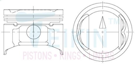 43187STD Поршень із пальцем STD (к-кт на двигун) G15B TEIKIN 43187-STD TEIKIN подбор по vin на Brocar