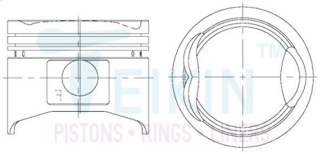 42171STD Поршень із пальцем STD (к-кт на двигун) B6 TEIKIN 42171-STD TEIKIN подбор по vin на Brocar