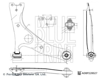 ADBP860200 Важіль підвіски з сайлентблоками BLUE PRINT подбор по vin на Brocar