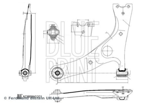 ADBP860201 Важіль підвіски з сайлентблоками BLUE PRINT подбор по vin на Brocar