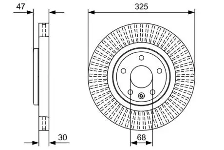 0986479W52 Диск гальмівний BOSCH підбір по vin на Brocar