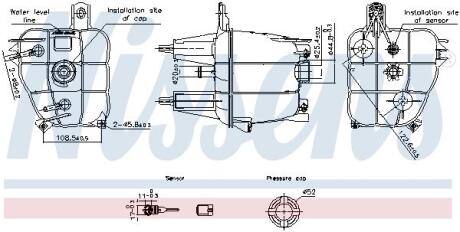 996241 NISSENS CITROEN Розширювальний бачок Jumper, Fiat Ducato, Peugeot Boxer 06- NISSENS підбір по vin на Brocar