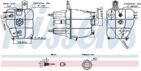 996241 NISSENS CITROEN Розширювальний бачок Jumper, Fiat Ducato, Peugeot Boxer 06- NISSENS подбор по vin на Brocar