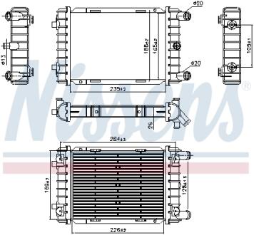 607112 Радіатор охолодження AUDI Q7/Q8/ VW TOUAREG (2018) (вир-во Nissens) NISSENS підбір по vin на Brocar