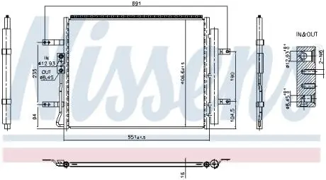 940985 Конденсатор, система кондиціонування повітря NISSENS підбір по vin на Brocar