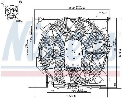 85067 NISSENS BMW Вентилятор радіатора X3 04- NISSENS підбір по vin на Brocar