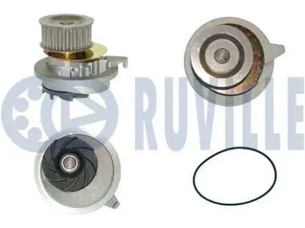 56524P RUVILLE OPEL Помпа воды Ascona C, Astra F, Kadett E 1.6D 87-, 1.5TD 90-, Vectra A 1.7D RUVILLE підбір по vin на Brocar