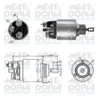 46061 MEATDORIA DB Втягуюче реле стартера 124 T-Model 300 TE 4-matic -93, S-CLASS (W126) 260 SE (126.020) -91 MEAT&DORIA підбір по vin на Brocar