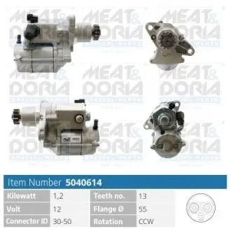 5040614 MEATDORIA TOYOTA Стартер CAMRY 2.2 97-02, RAV 4 III (_A3_) 2.0 4WD 06-13 MEAT&DORIA подбор по vin на Brocar
