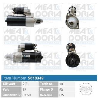5010348 MEATDORIA DB стартер 12V 1.6KW W211/220,Sprinter 06-,Vito 06- MEAT&DORIA підбір по vin на Brocar