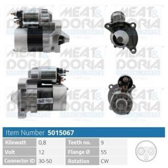 5015067 MEATDORIA стартер CITROEN BERLINGO (MF), C2,C3,C4 MEAT&DORIA підбір по vin на Brocar