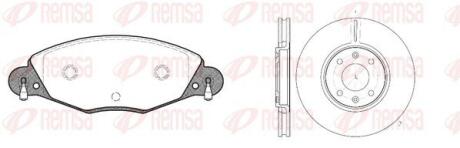 882700 REMSA CITROEN К-кт гальм. колодки + диски C5 I (DC_) 2.2 HDi (DC4HXB, DC4HXE) 01-04 REMSA підбір по vin на Brocar