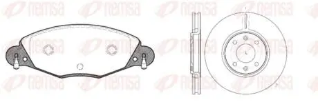 882700 REMSA CITROEN К-кт гальм. колодки + диски C5 I (DC_) 2.2 HDi (DC4HXB, DC4HXE) 01-04 REMSA підбір по vin на Brocar