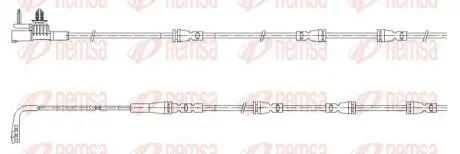001197 REMSA LAND ROVER Датчик зносу гал. колодок (перед) DEFENDER 20-, DISCOVERY 2.0 16- REMSA підбір по vin на Brocar