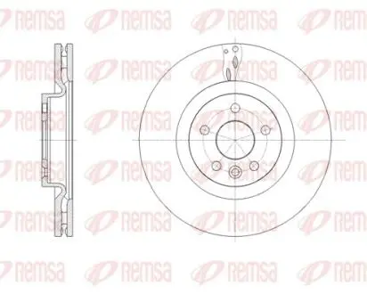6178610 REMSA LAND ROVER диск гальм. передній Range Rover Evoque 11-, Discovery Sport 14- REMSA підбір по vin на Brocar