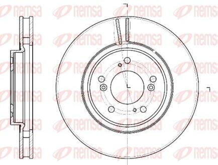 6112910 REMSA HONDA Гальм. диск передн. ACCORD VII (CL, CN) 2.2 i-CTDi 04-08 REMSA підбір по vin на Brocar