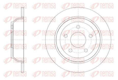 6253800 REMSA FORD Диск гальмівний задній PUMA (J2K, CF7) 1.0 EcoBoost REMSA підбір по vin на Brocar