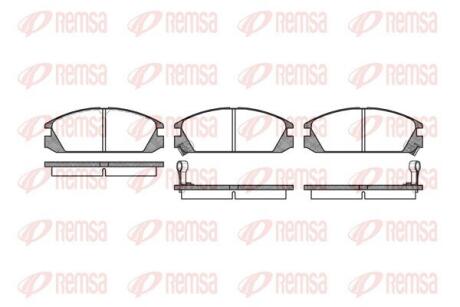 022802 REMSA HONDA Колодки тормозные передние Accord 2.0EX 09/85-09/89 REMSA подбор по vin на Brocar