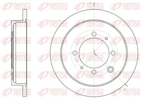 690700 REMSA HYUNDAI Гальм. диск задн. SONATA III (Y-3) 2.0 i 96-98 REMSA підбір по vin на Brocar