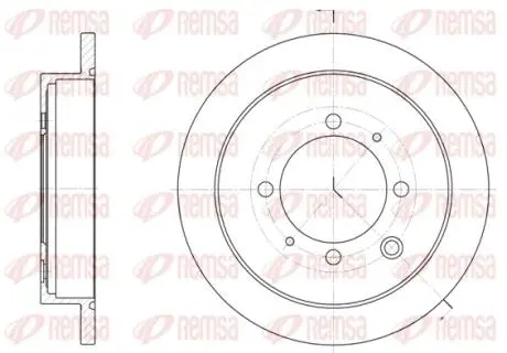 690700 REMSA HYUNDAI Гальм. диск задн. SONATA III (Y-3) 2.0 i 96-98 REMSA підбір по vin на Brocar