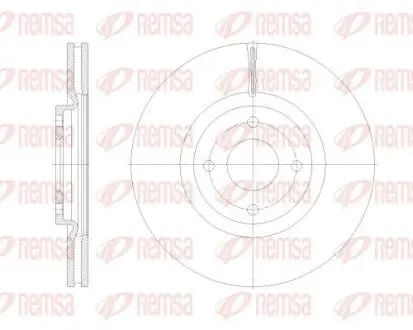 6253110 REMSA FORD Диск гальмівний передній ECOSPORT 1.0-1.5 13- REMSA підбір по vin на Brocar