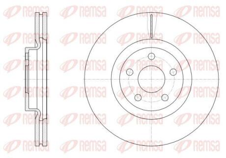 6254810 REMSA FORD Диск передній GALAXY III (CK) 2.0 EcoBlue REMSA підбір по vin на Brocar