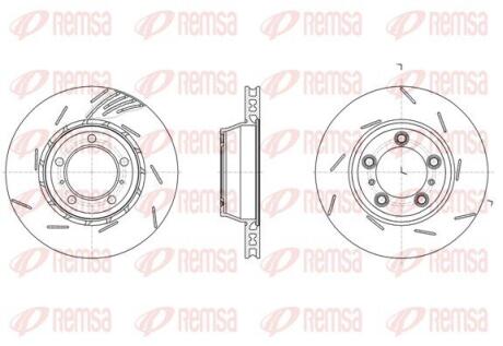 6186110 REMSA PORSCHE Диск гальмівний прав.PANAMERA 3.0 D REMSA підбір по vin на Brocar