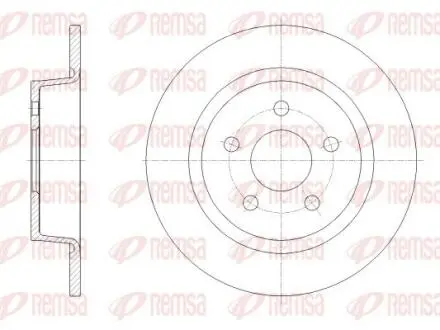 6252000 REMSA диск гальм задн. FORD TOURNEO CONNECT 13- REMSA підбір по vin на Brocar