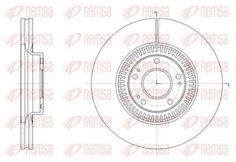 6252510 REMSA Диск гальмівний передн. GENESIS 3.8 GDI REMSA підбір по vin на Brocar