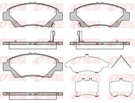 135842 REMSA HONDA гальмівні колодки передн.Jazz 08- REMSA підбір по vin на Brocar