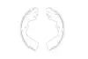 KAVO PARTS HYUNDAI Комплект гальмівних колодок GALLOPER II (JK-01) 2.5 TD 98-03, H-1 / STAREX (A1) 2.4 03-04 KBS-3403