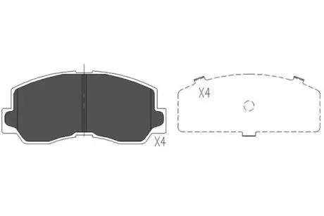 KBP5532 KAVO PARTS MITSUBISHI Гальмівні колодки передн.Galant I,II,L300,Pajero I,Celica KAVO підбір по vin на Brocar