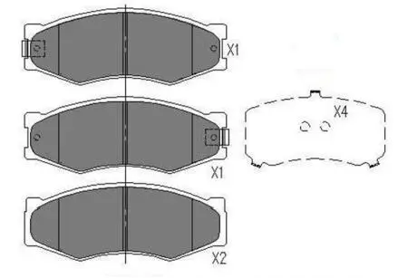KBP6524 KAVO PARTS NISSAN Колодки гальмівні передн. Bluebird,Serena,Vanette 84- KAVO підбір по vin на Brocar