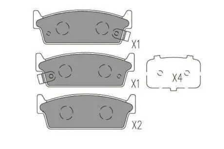 KBP6601 KAVO PARTS NISSAN Гальмівні колодки задн. Almera 00- Maxima QX 00- KAVO підбір по vin на Brocar