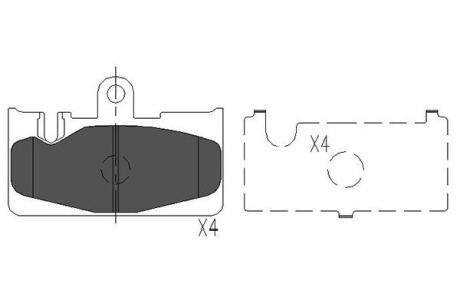 KBP9073 KAVO PARTS TOYOTA Гальмівні колодки задн.Lexus LS (FE) 430 00- KAVO подбор по vin на Brocar