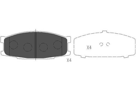 KBP5527 KAVO PARTS MITSUBISHI К-т гальмівних колодок передніх Canter KAVO підбір по vin на Brocar