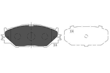 KBP9094 KAVO PARTS TOYOTA Колодки гальмівні передн. Lexus IS 250 05- KAVO подбор по vin на Brocar