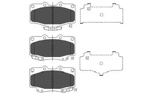 KBP9054 KAVO PARTS TOYOTA Гальмівні колодки LandCruiser 3,0-3,4 -02 KAVO підбір по vin на Brocar