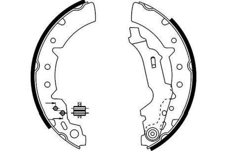 KBS9931 KAVO PARTS TOYOTA Гальмівні колодки барабанні Carina -97 KAVO підбір по vin на Brocar