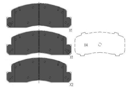 KBP9088 KAVO PARTS TOYOTA Гальмівні колодки передн. DYNA 4.0 11- KAVO підбір по vin на Brocar