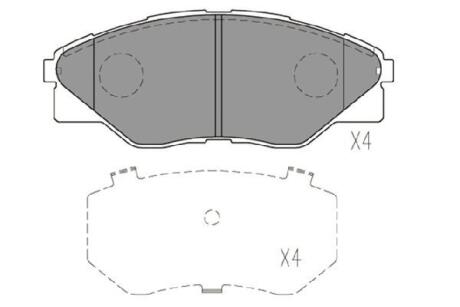 KBP9135 KAVO PARTS TOYOTA Гальмівні колодки передн.Hilux III 05- KAVO підбір по vin на Brocar