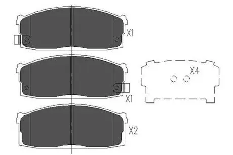 KBP6525 KAVO PARTS NISSAN Гальмівні колодки передн. Bluebird 80- KAVO підбір по vin на Brocar